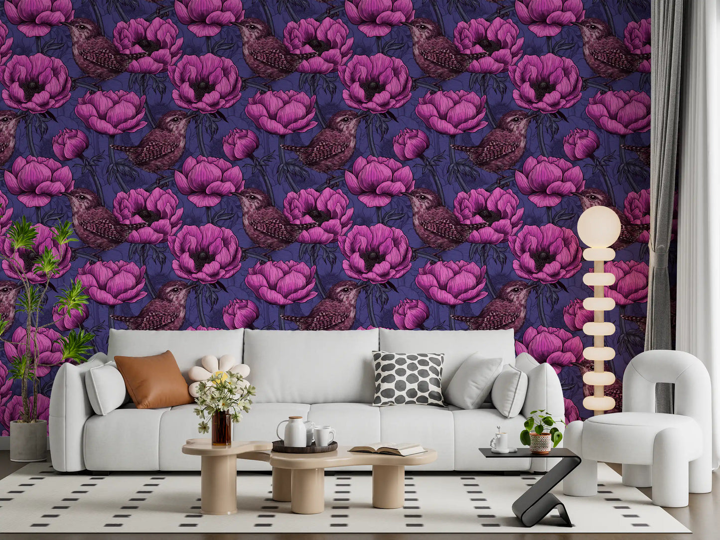 アネモネガーデンのミソサザイ 壁紙