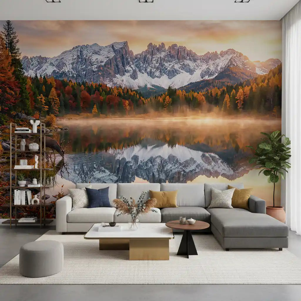 Alpine Autumn Serenity Wall Mural