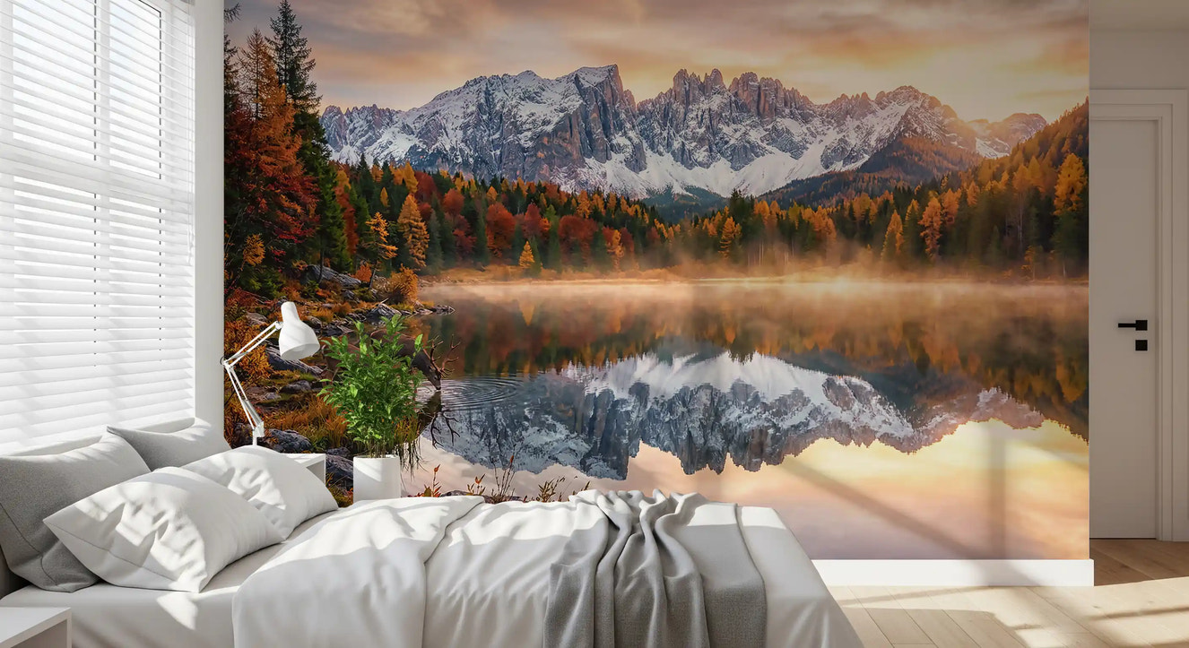 Alpine Autumn Serenity Wall Mural