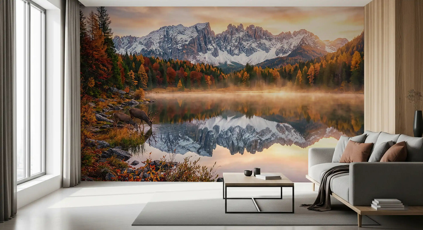 Alpine Autumn Serenity Wall Mural