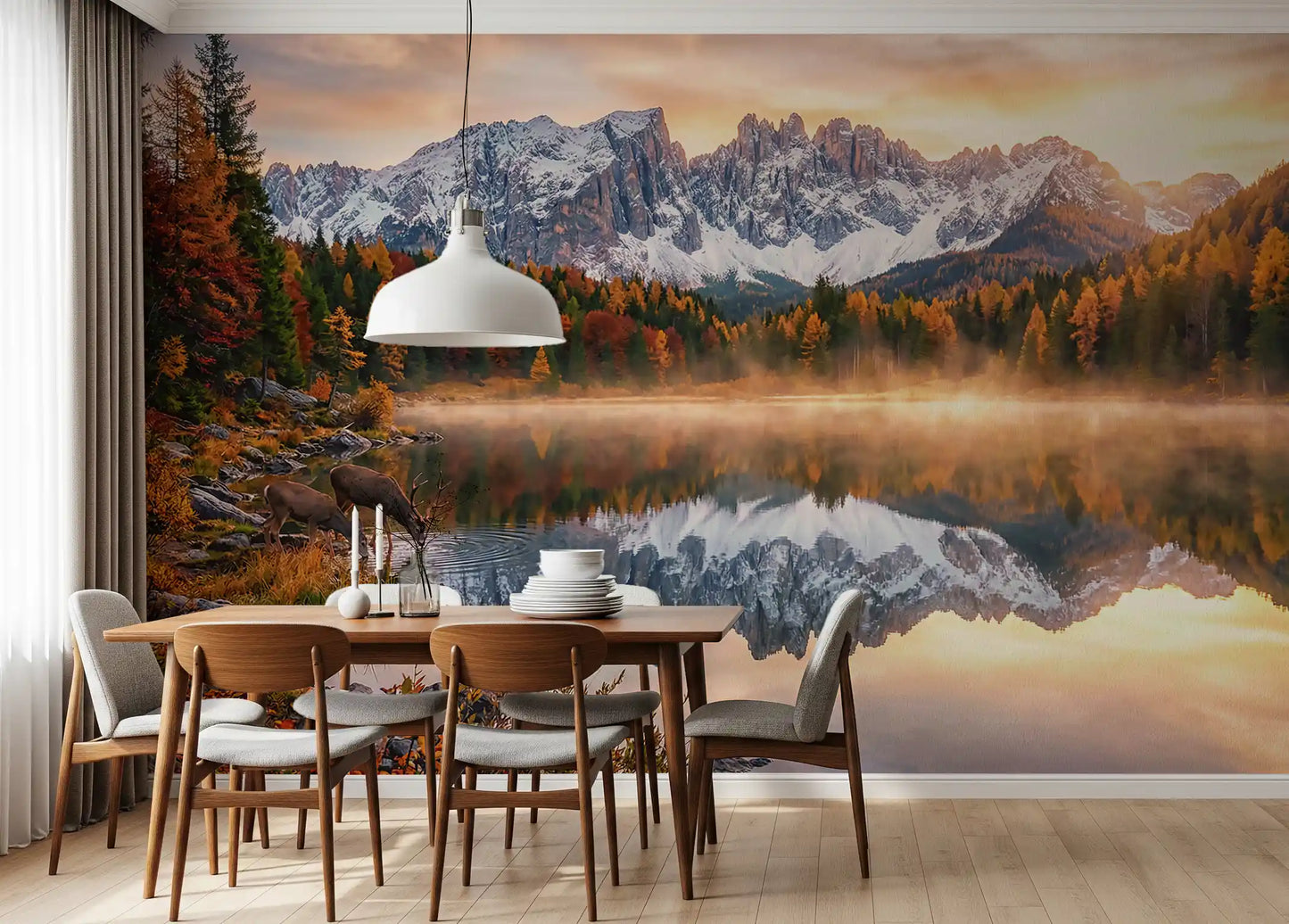 Alpine Autumn Serenity Wall Mural