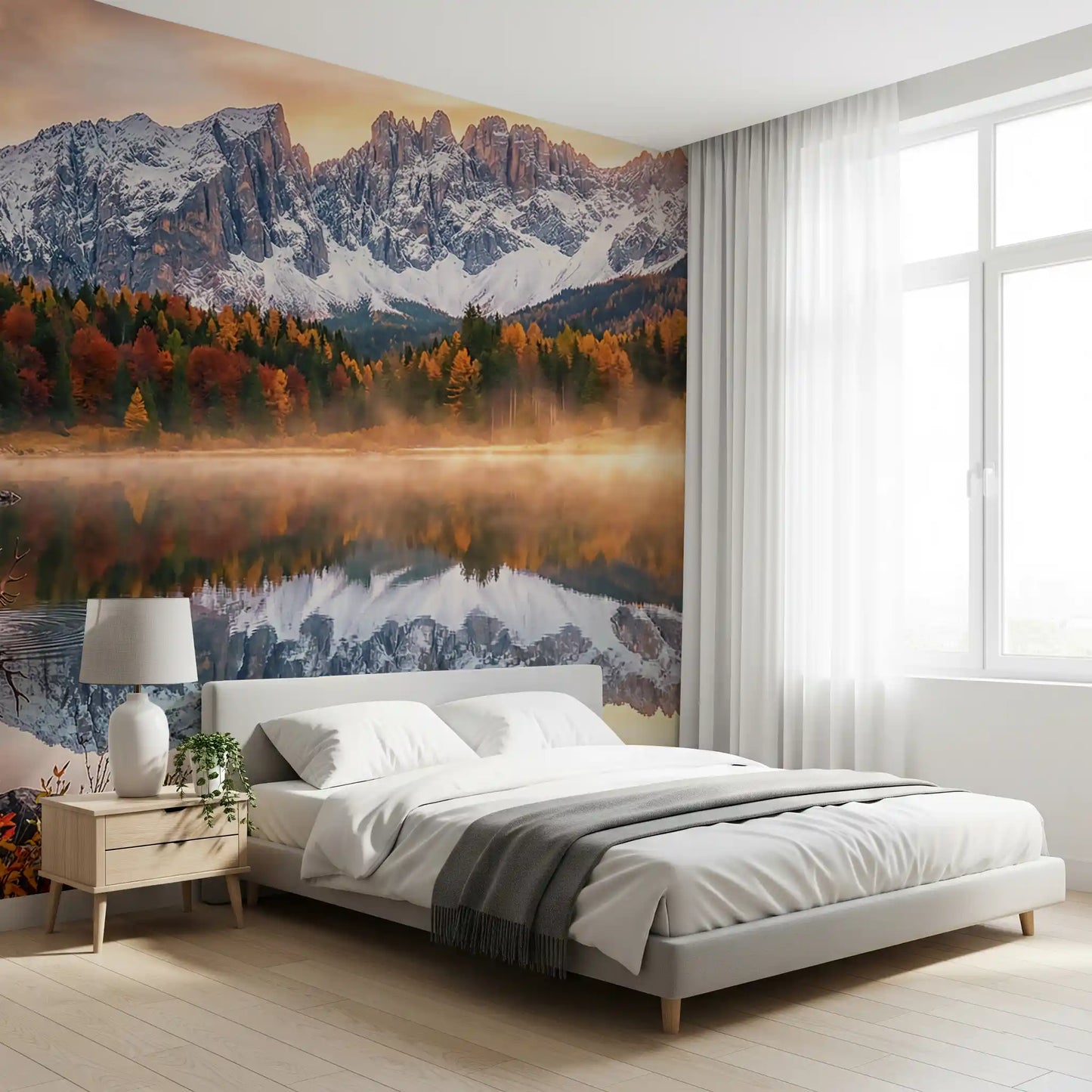 Alpine Autumn Serenity Wall Mural