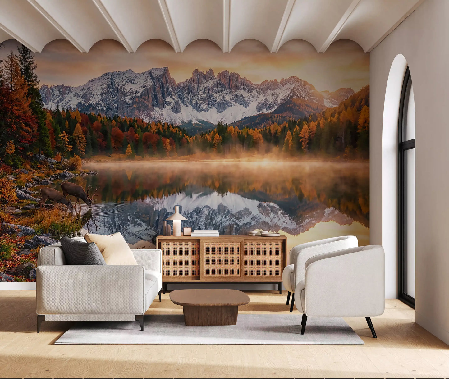 Alpine Autumn Serenity Wall Mural