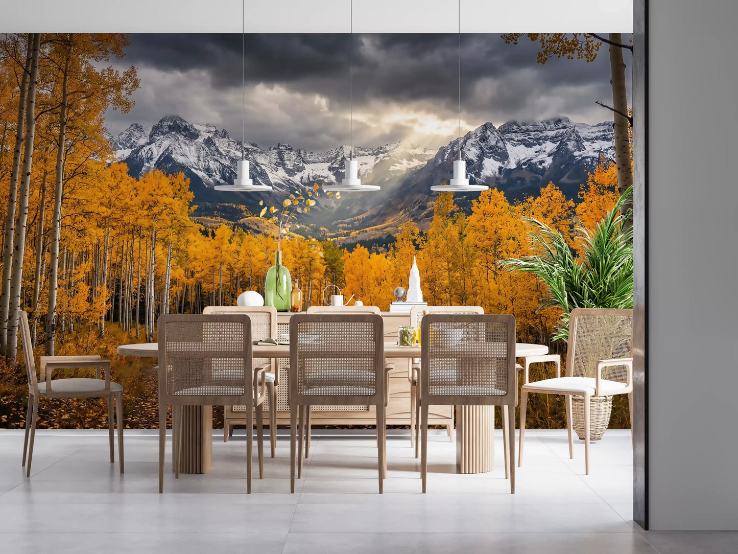 Golden Aspen Majesty Wall Mural