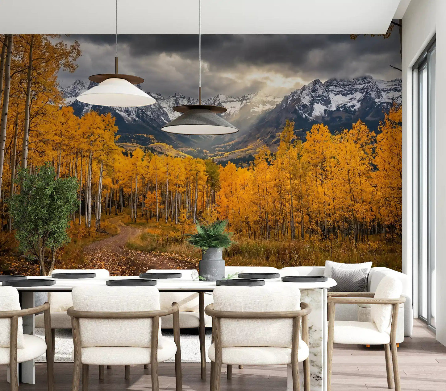 Golden Aspen Majesty Wall Mural
