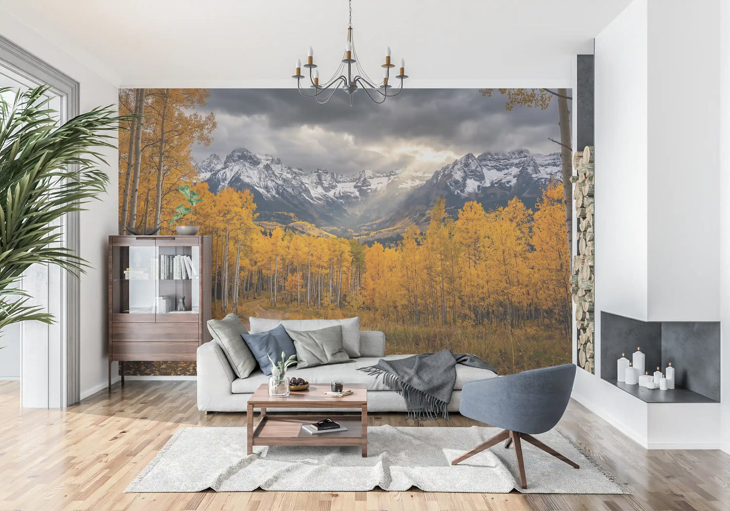 Golden Aspen Majesty Wall Mural