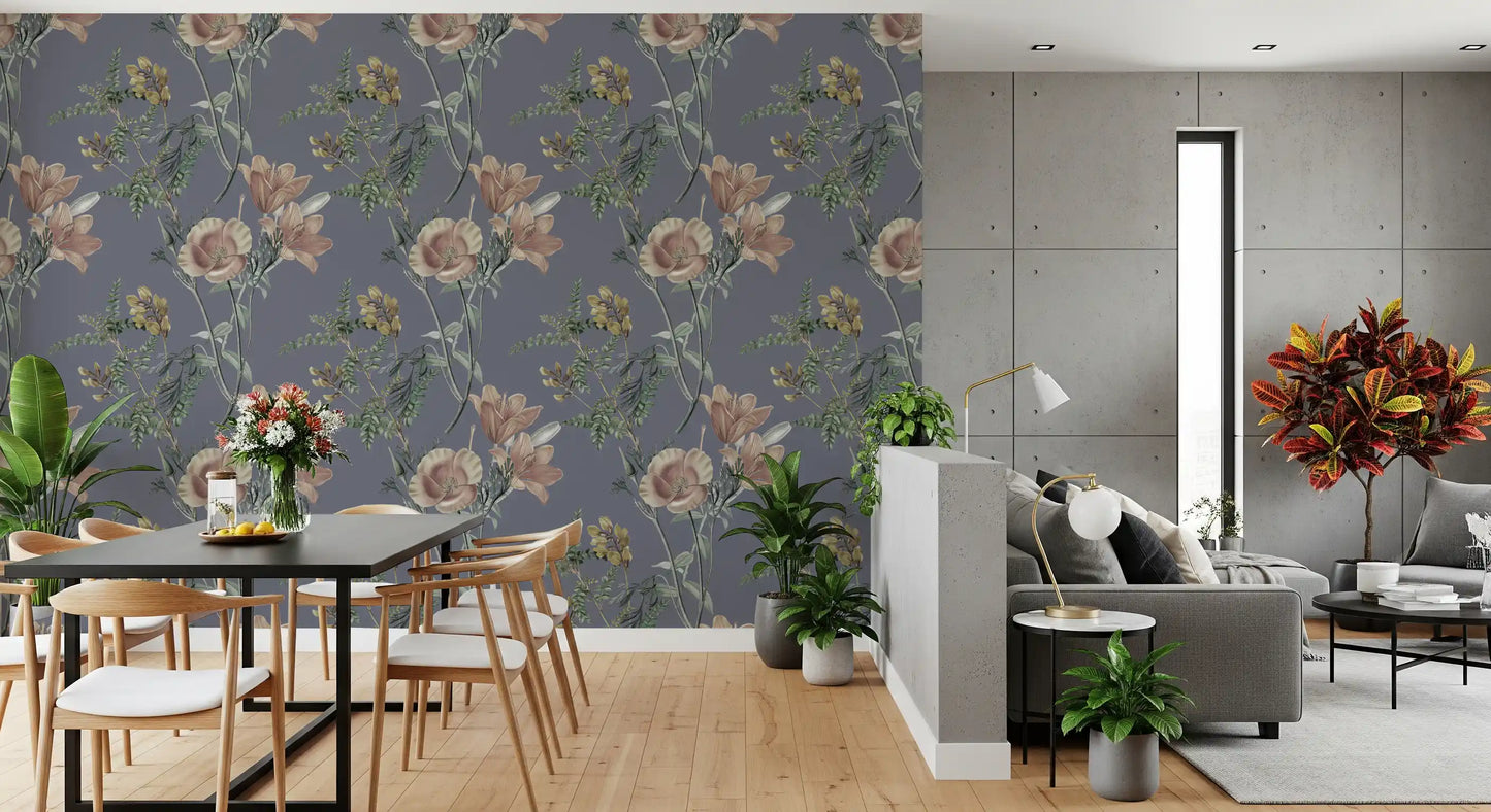 Vintage botanische Serenidad Tapete