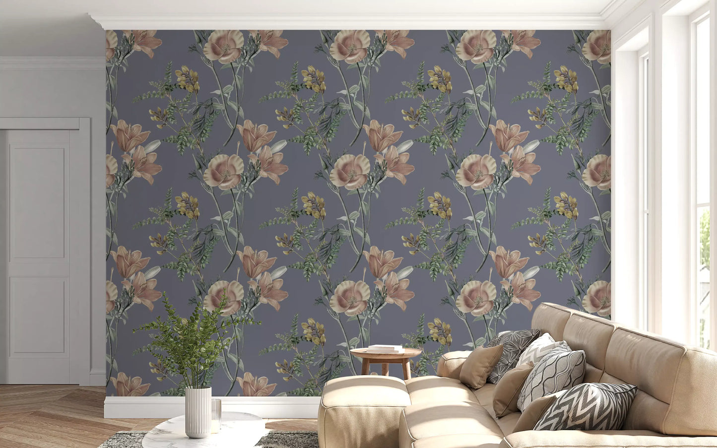 Vintage botanische Serenidad Tapete