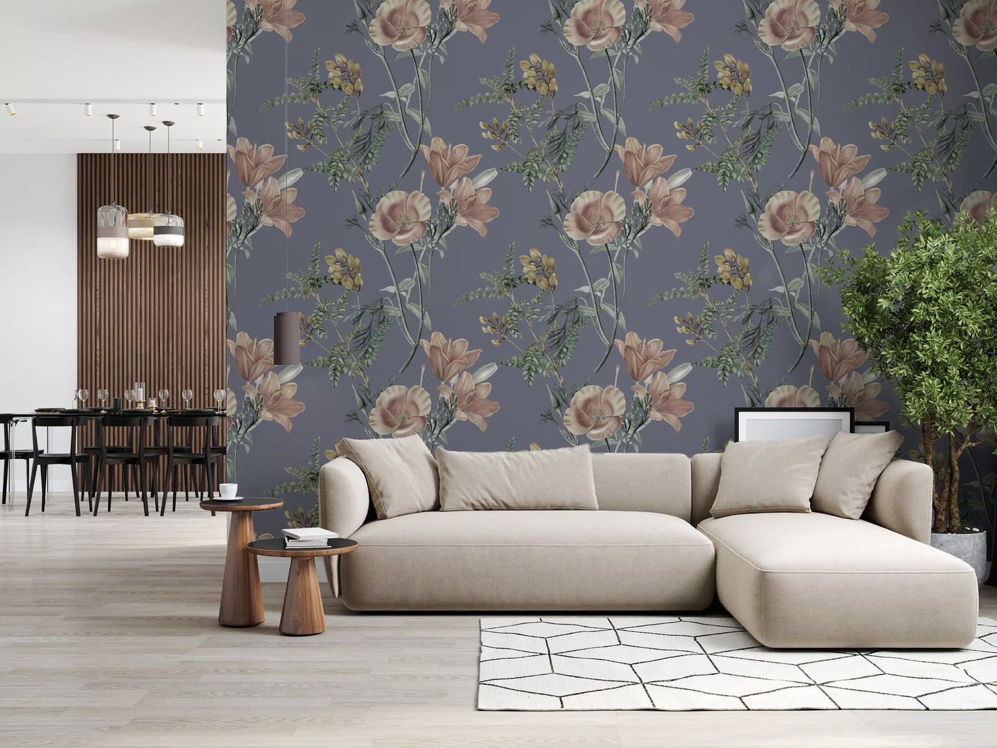 Vintage botanische Serenidad Tapete