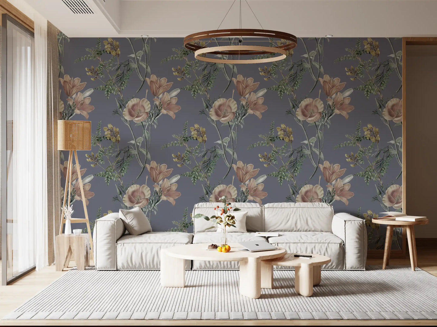 Vintage botanische Serenidad Tapete
