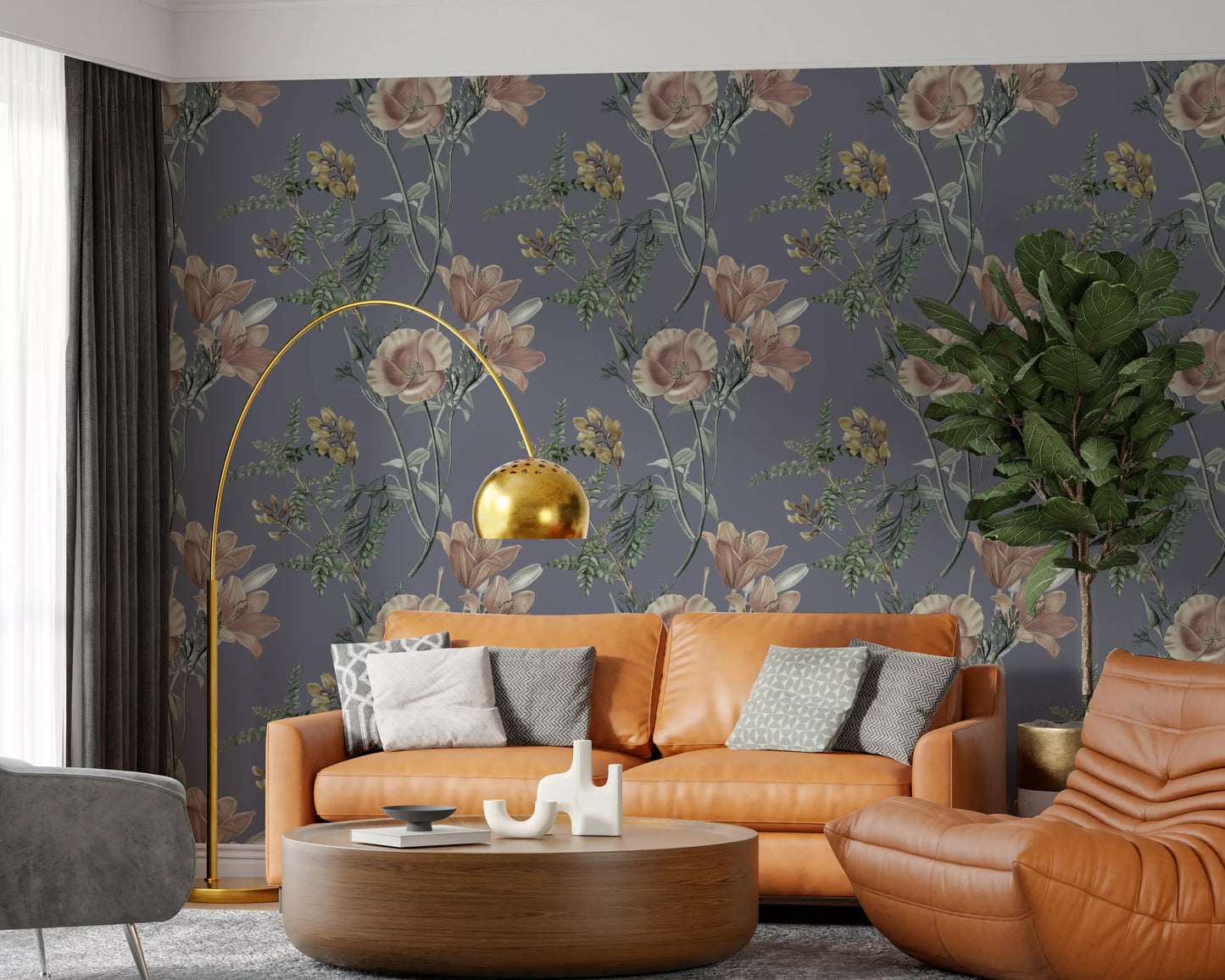 Vintage botanische Serenidad Tapete