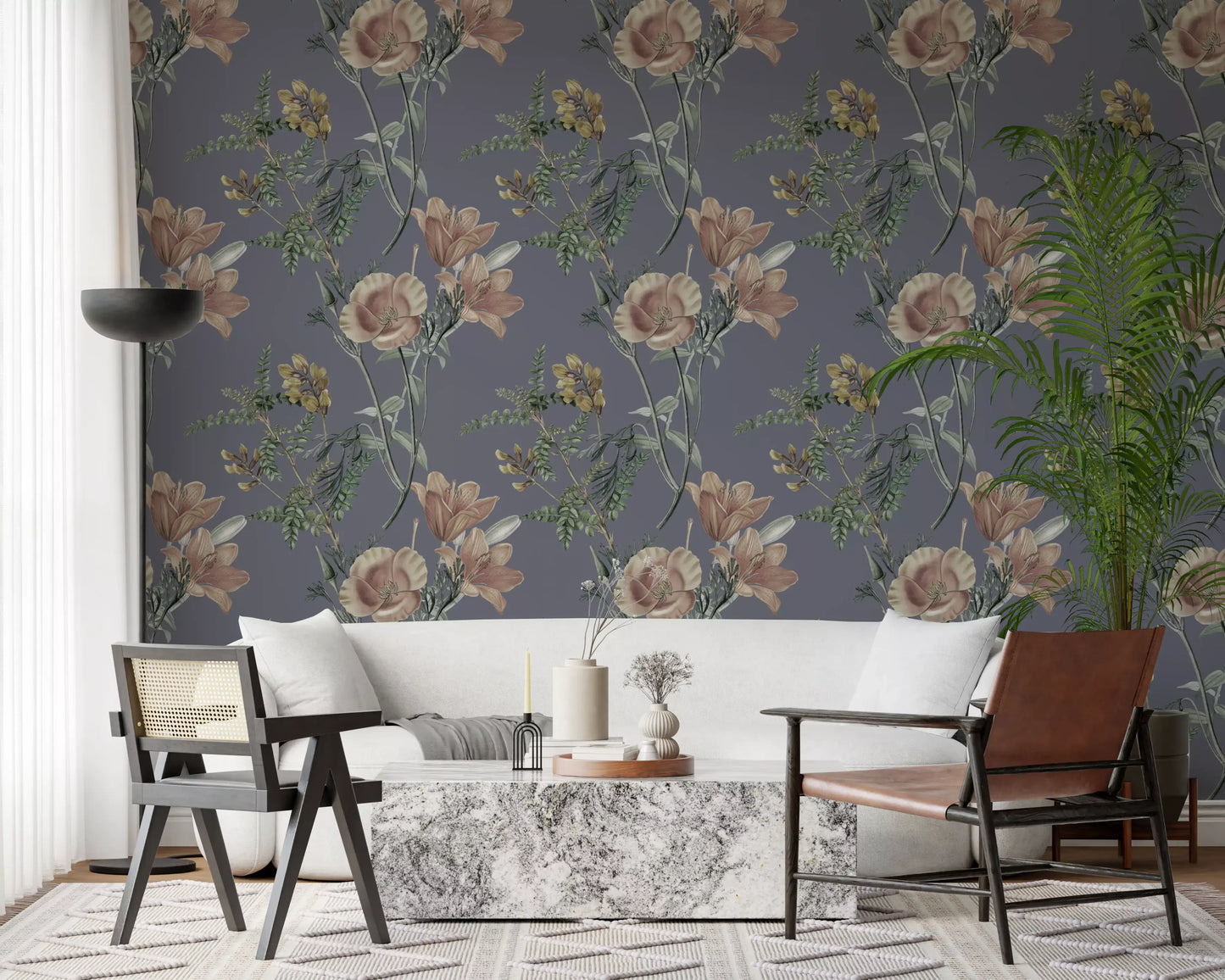 Vintage botanische Serenidad Tapete
