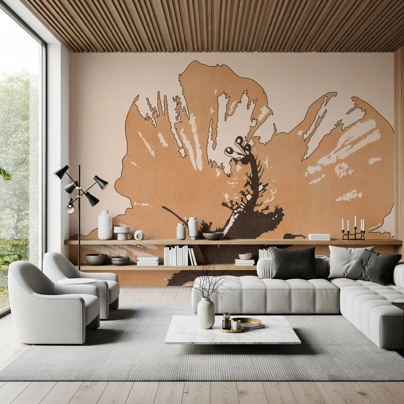 Murale da parete Terra Bloom Silhouette