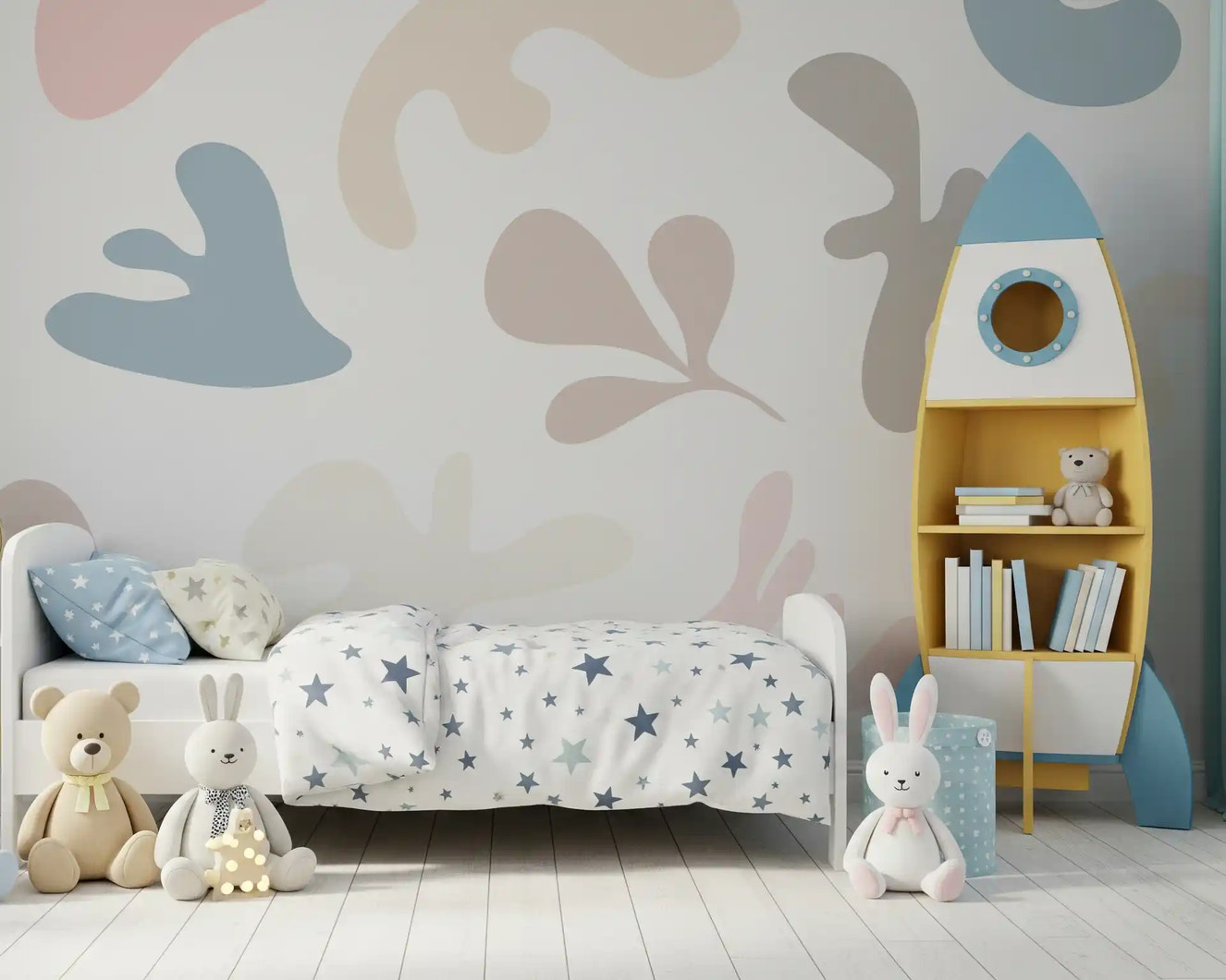 Formes organiques douces Papier peint mural