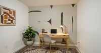Neutral abstract wall mural Silenced Current smooth flow