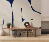 Hallway with Organic Curves wall mural flowing abstract design