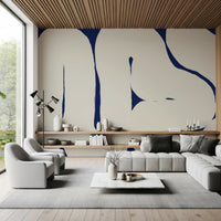 Organic Curves mural showing bold contrast and smooth forms