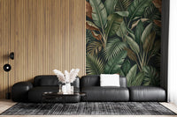 Botanical mural featuring Tropical Mystique foliage and depth