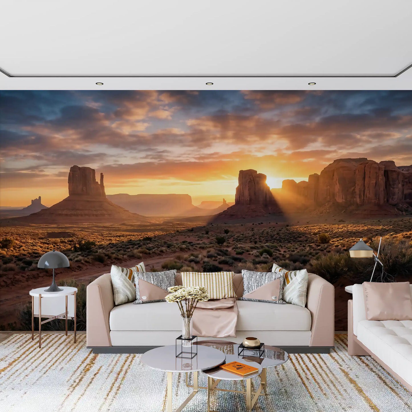 Desert Horizon: Golden Hour Buttes Wall Mural