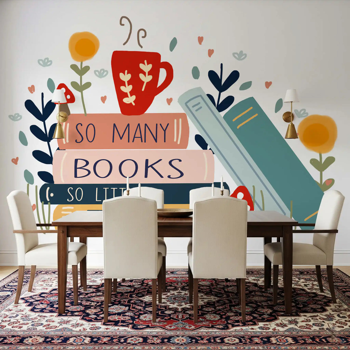 Così tanti libri, così poco tempo Murale da parete