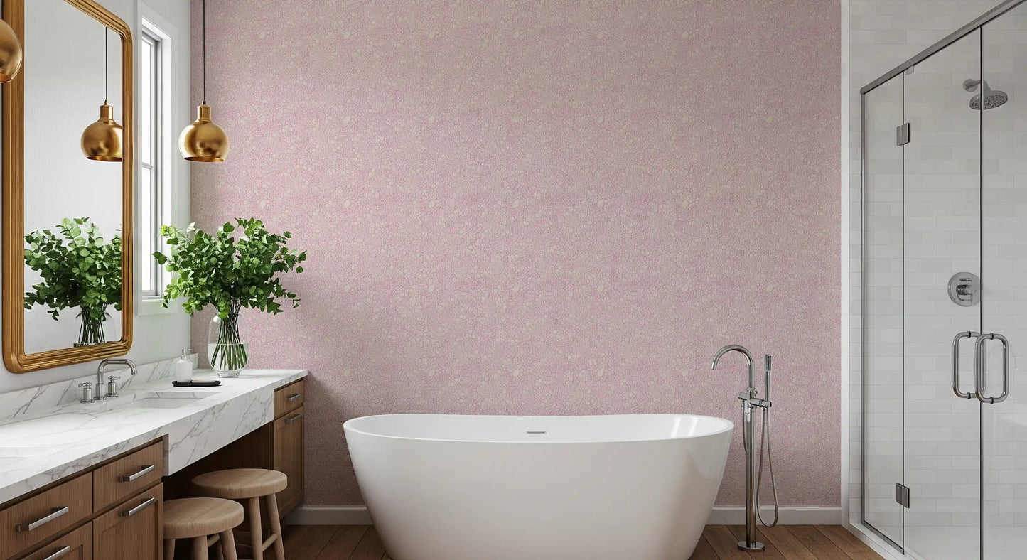 Papel Tapiz Blush Pebble Bloom en Tonos Pastel Rosados