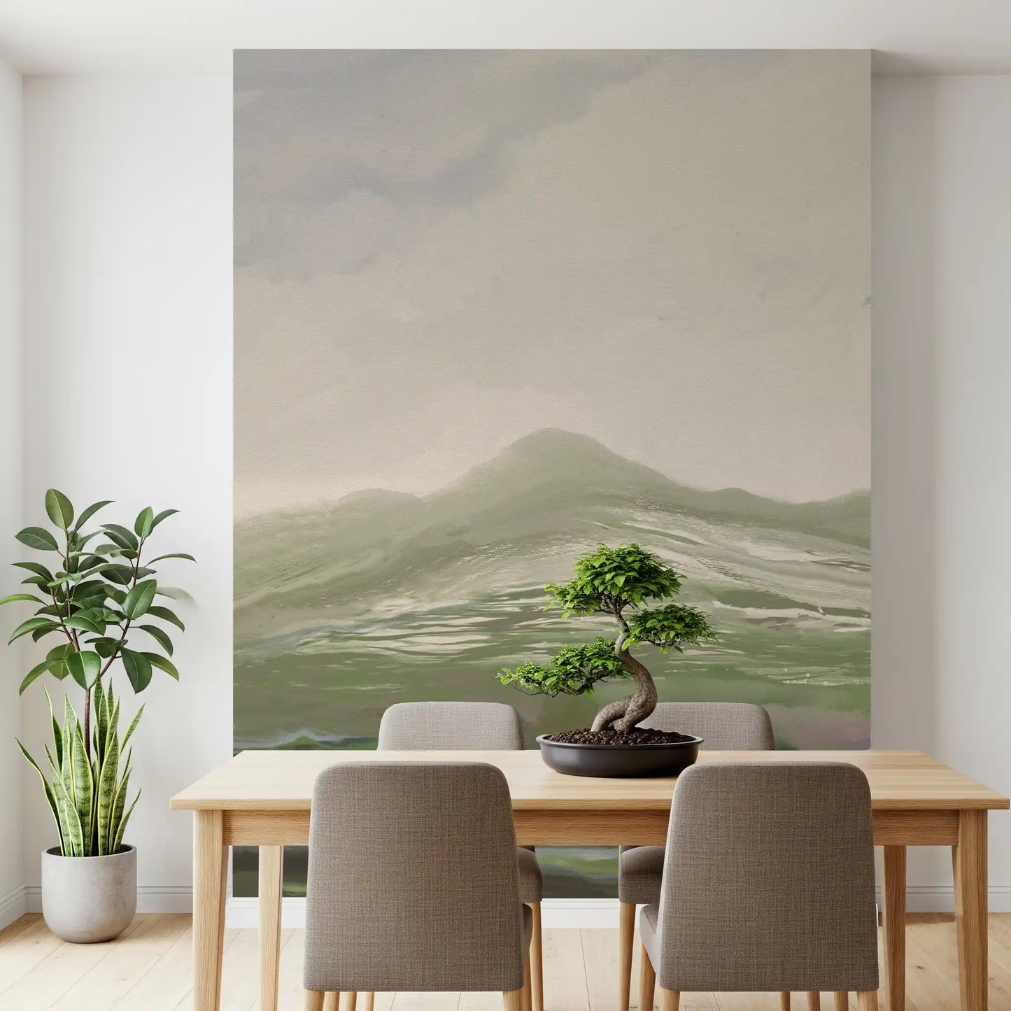 Papel de Parede Mural Paisagem Abstrata Pastoral