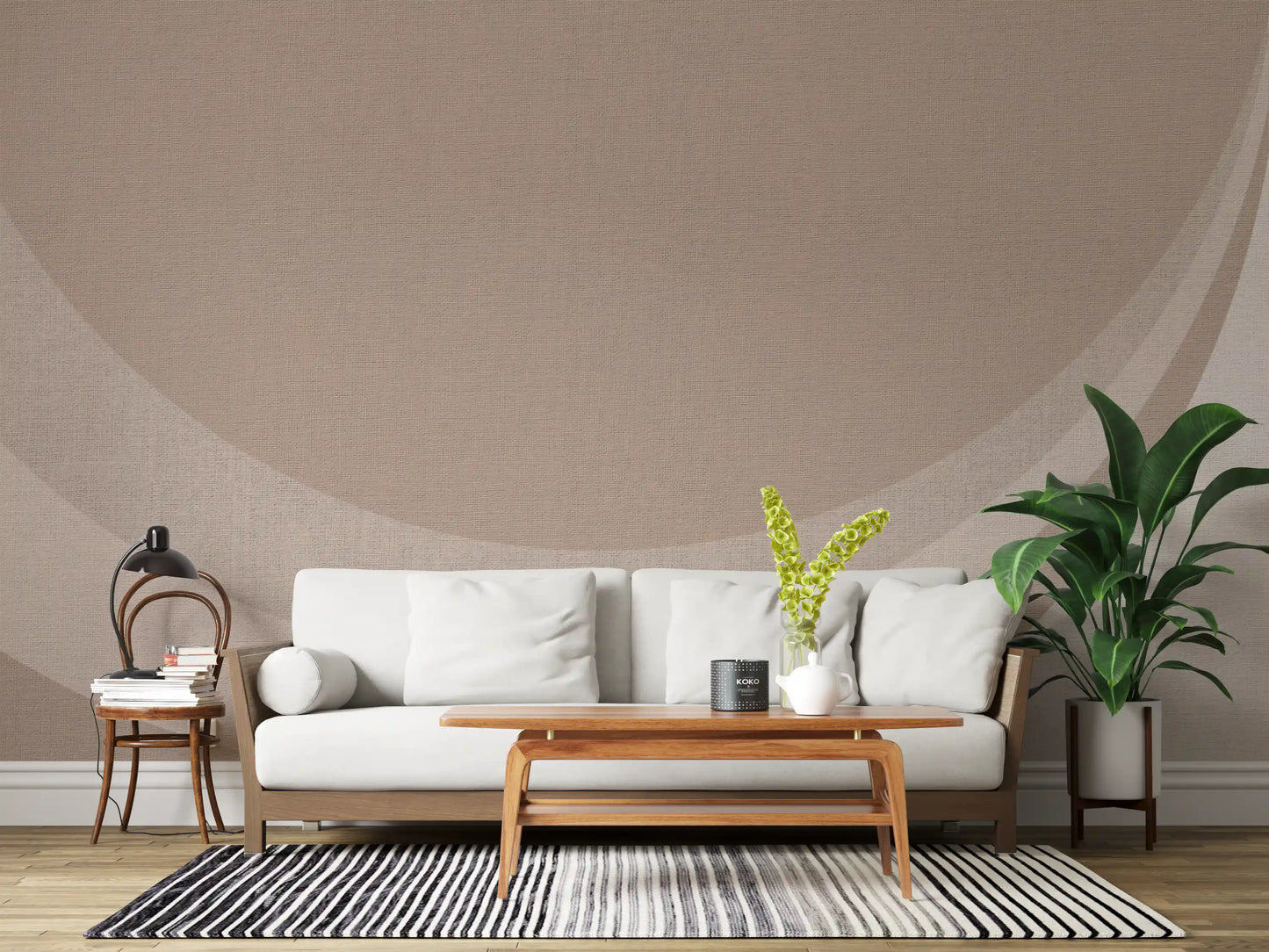Canvas Ripple Elegance Abstrakt Geometri Väggmålning