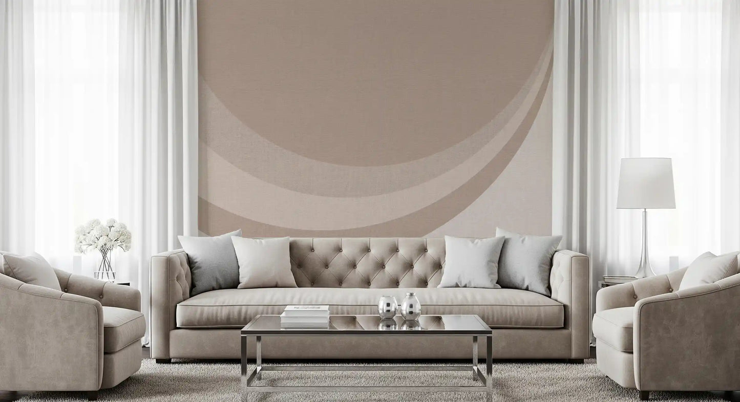 Canvas Ripple Elegance Abstrakt Geometri Väggmålning