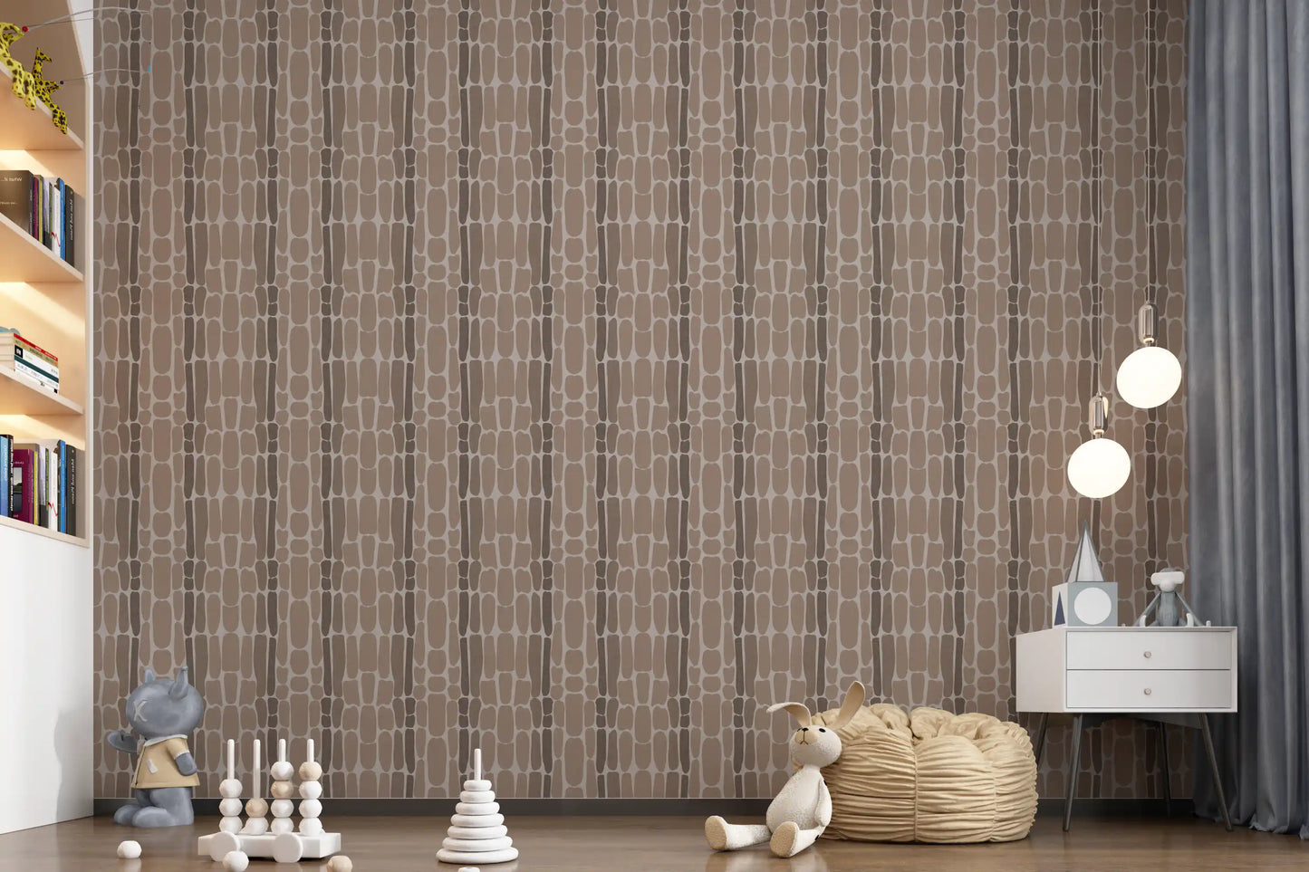 Papier peint mosaïque en pierre organique