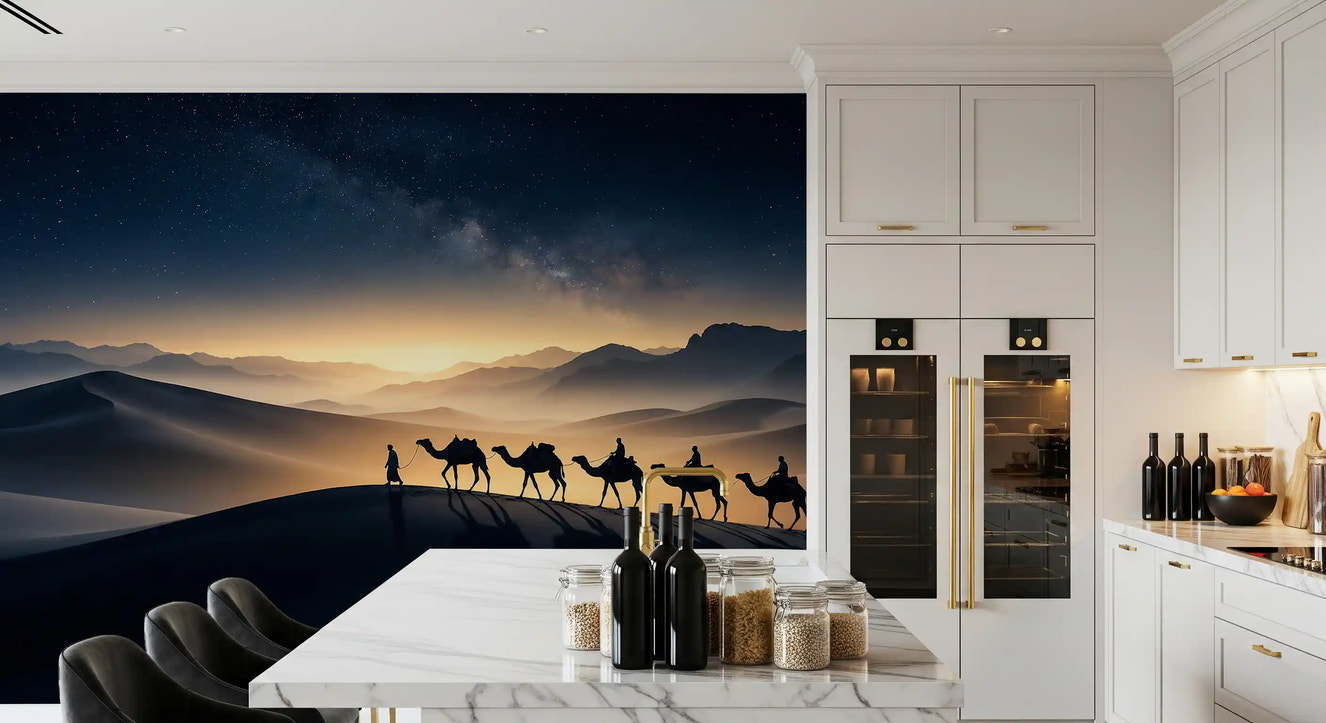 Fresque Murale Desert Trek Sous la Voie Lactée