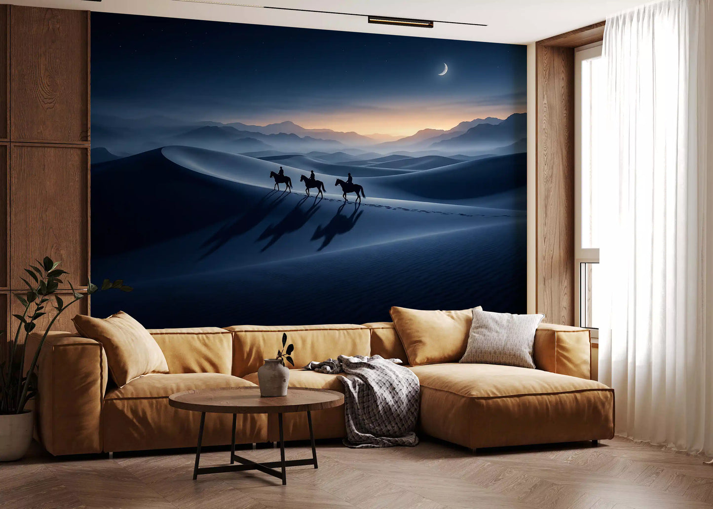 Cavaliers du Désert : Fresque Murale Horizon du Crépuscule