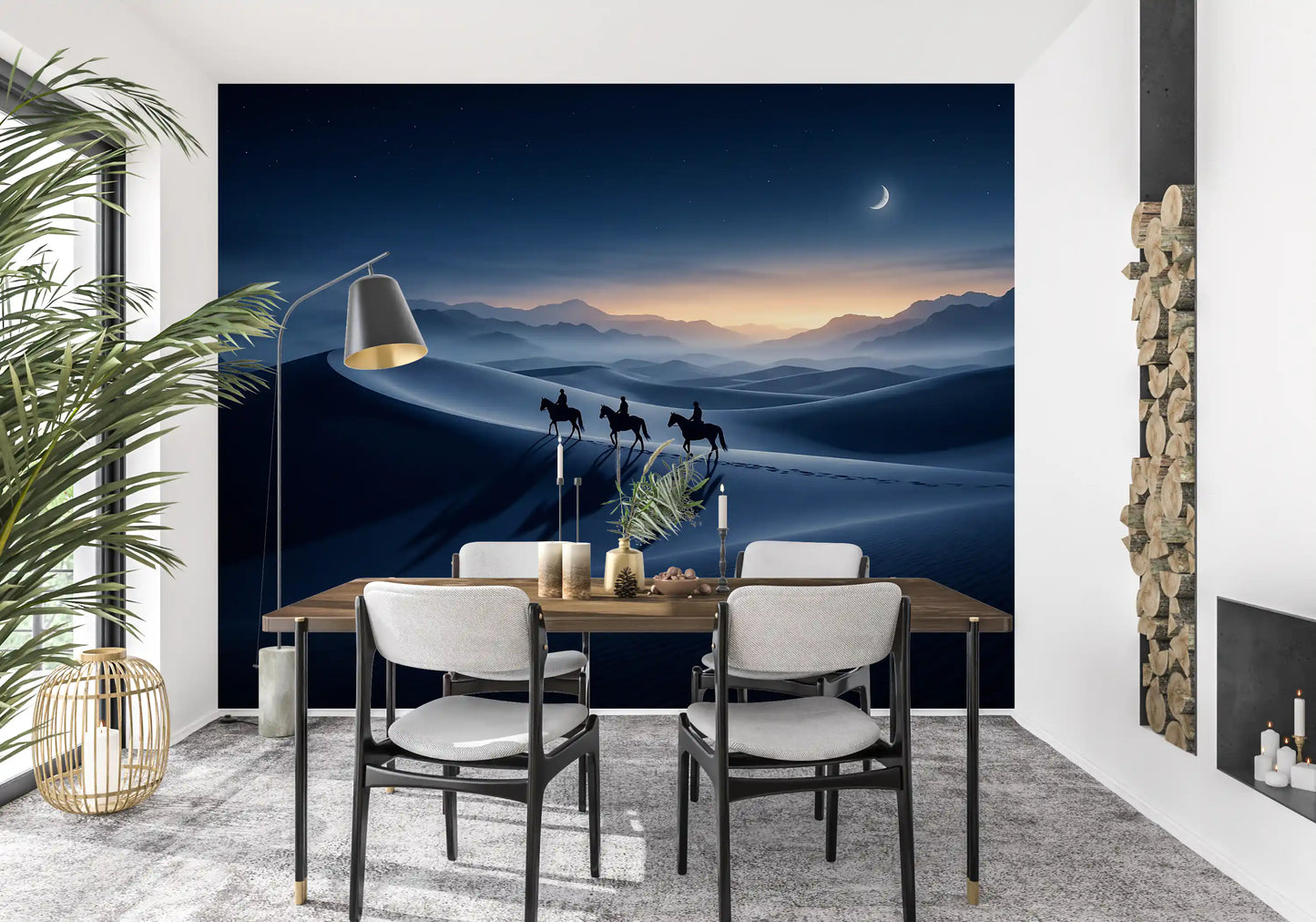 Cavaliers du Désert : Fresque Murale Horizon du Crépuscule