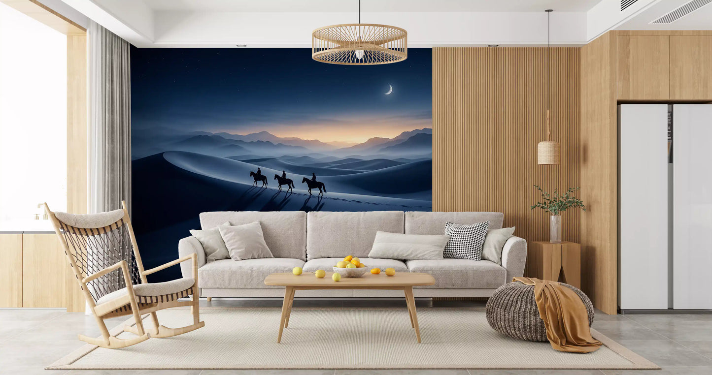 Cavaliers du Désert : Fresque Murale Horizon du Crépuscule