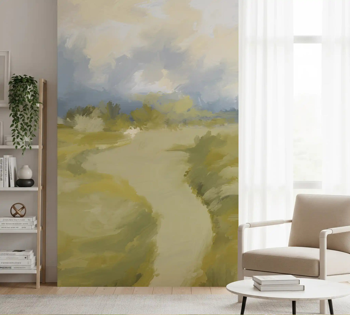 Murale da parete Paesaggio campestre morbido pittura a olio impressionismo