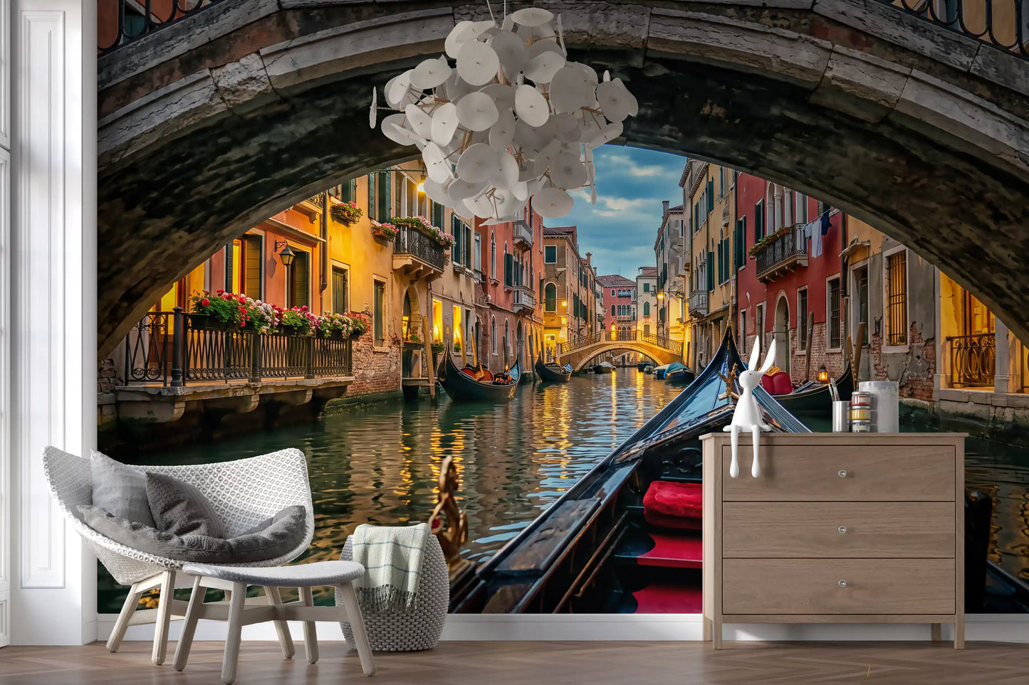 Skumring i Venezia Veggmaleri