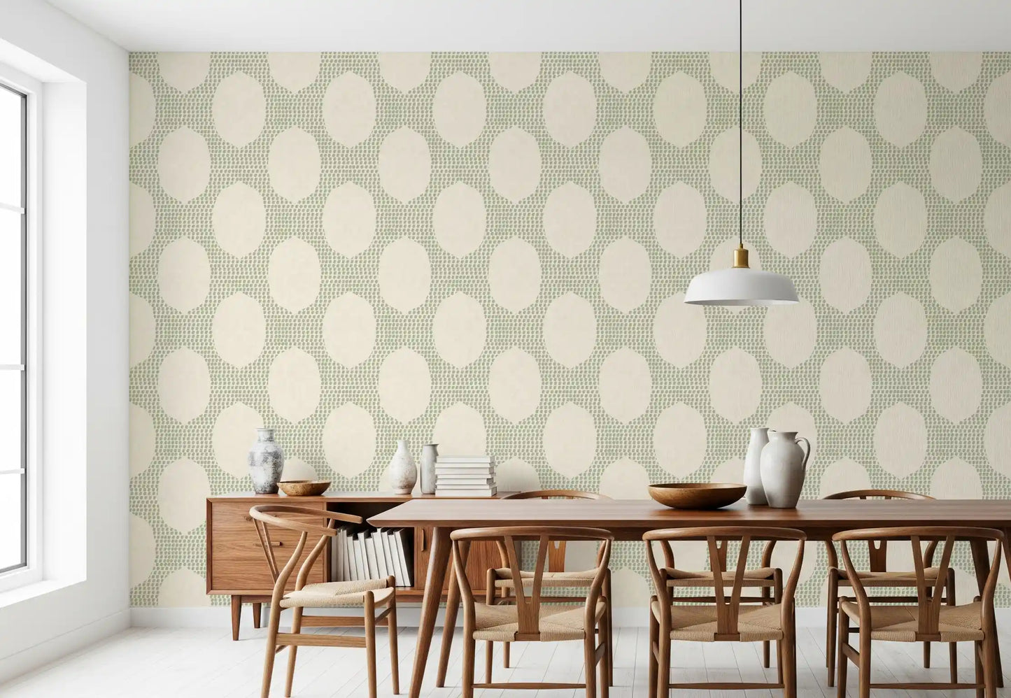 Rantahenkinen boho-rantaviher mosaiikkiseinämaalaus