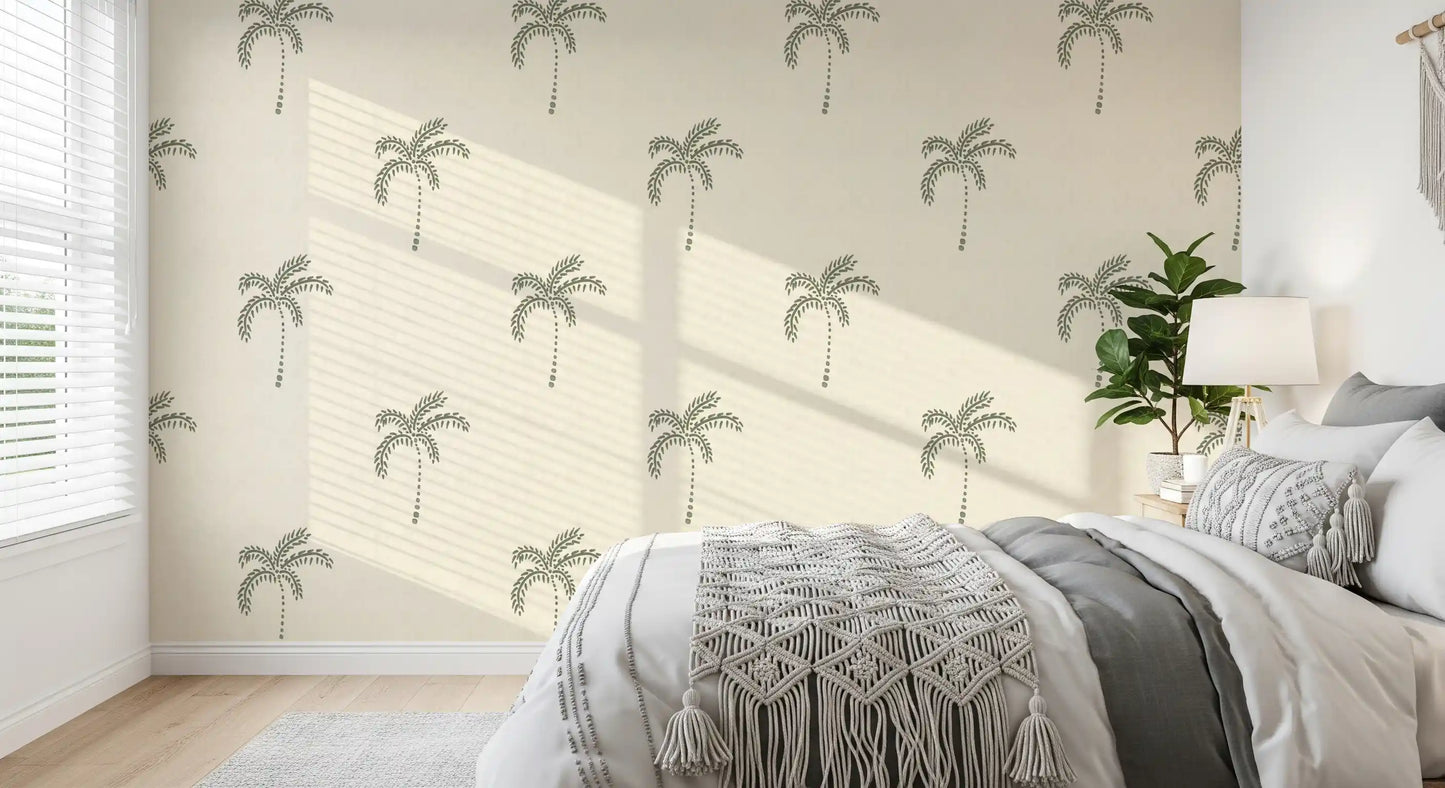 Beachy Boho Palmeoase Tapet⁠