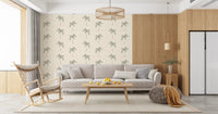 Organic lines form the simple pattern of this Tropical wallpaper.