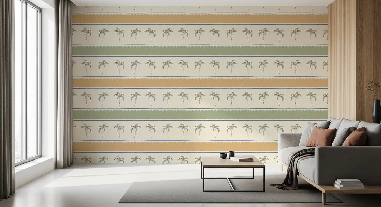 Papier peint Ornement rayé horizontal Marrakesh