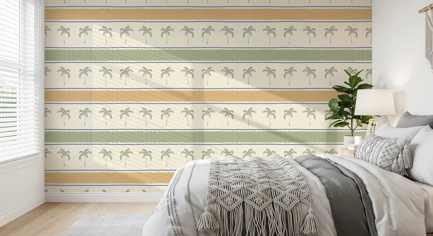 Papier peint Ornement rayé horizontal Marrakesh