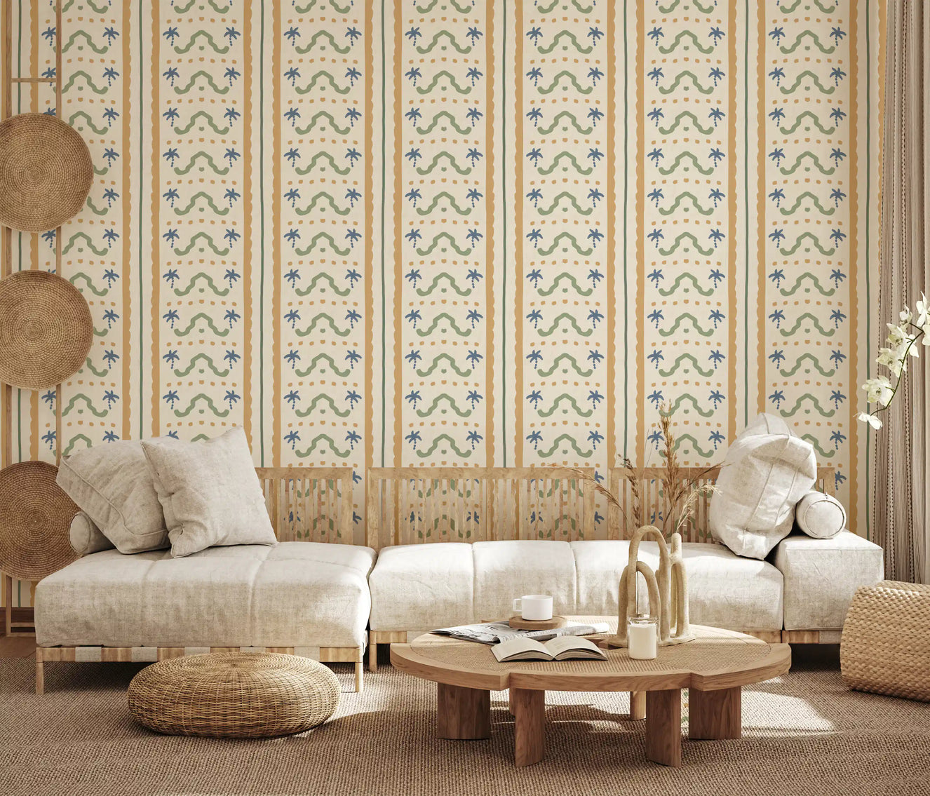Marrakesh Stripet Ornament Tapet