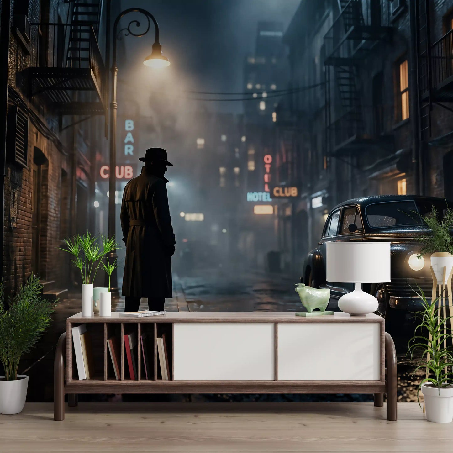 Midnight City Noir -seinämaalaus