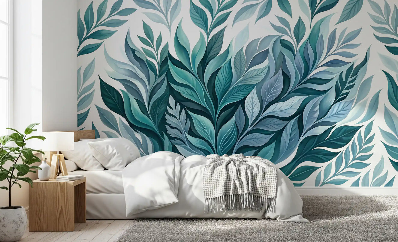 Serene Leaf Dance Wandbild