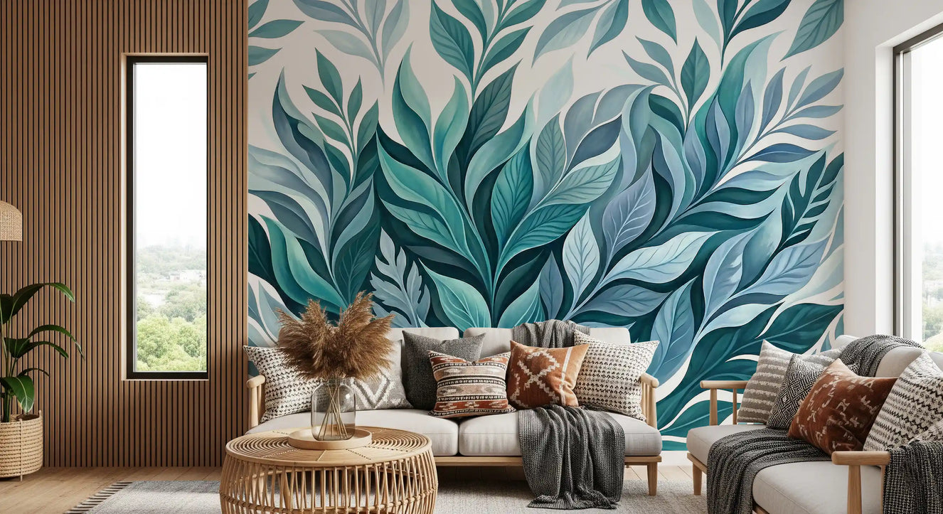 Serene Leaf Dance Wandbild