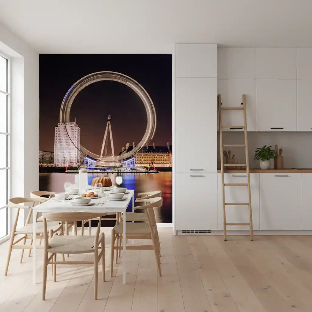 London Eye: Zeitloser Nachtdreh Wandbild