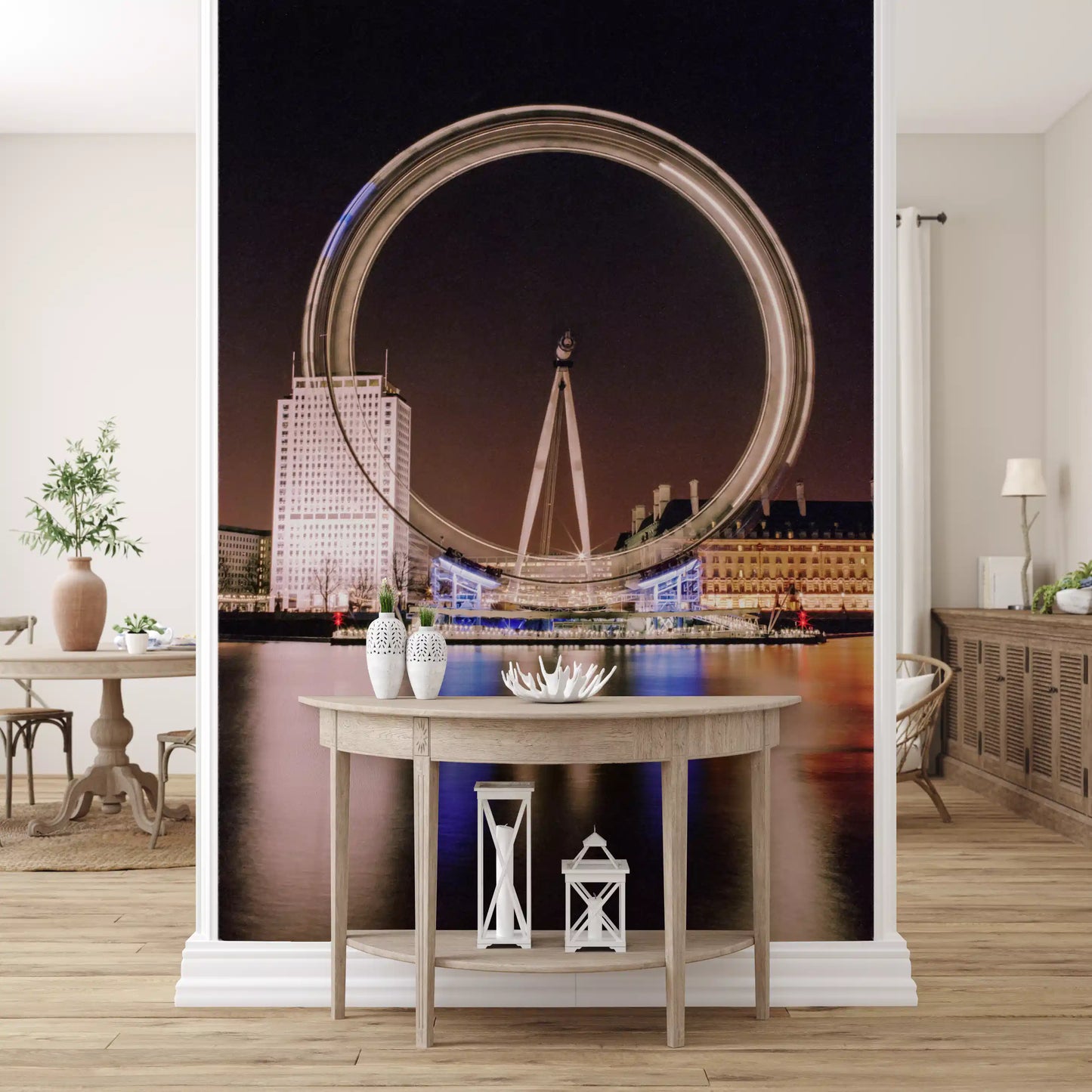 London Eye: Zeitloser Nachtdreh Wandbild