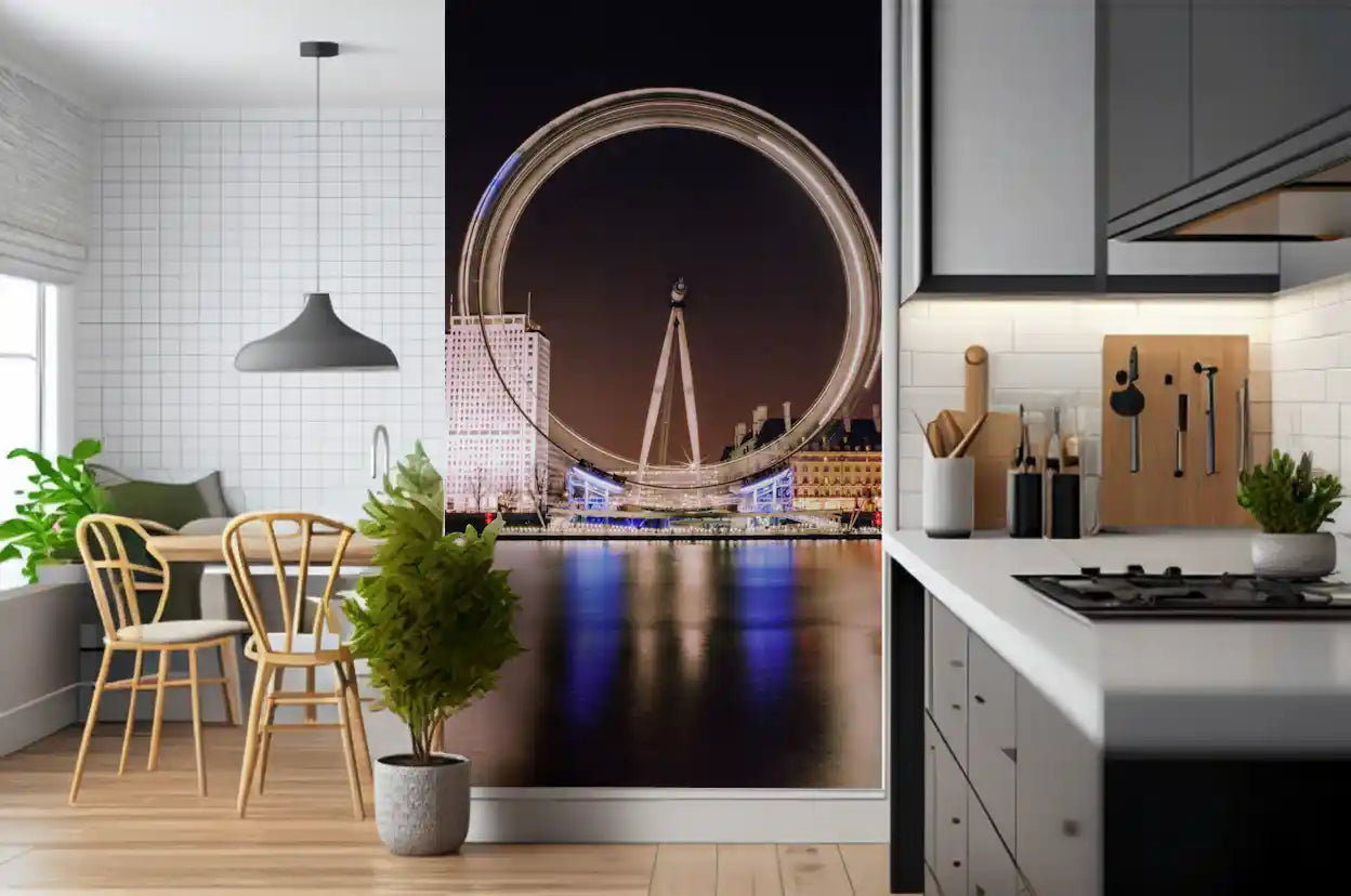 London Eye: Zeitloser Nachtdreh Wandbild