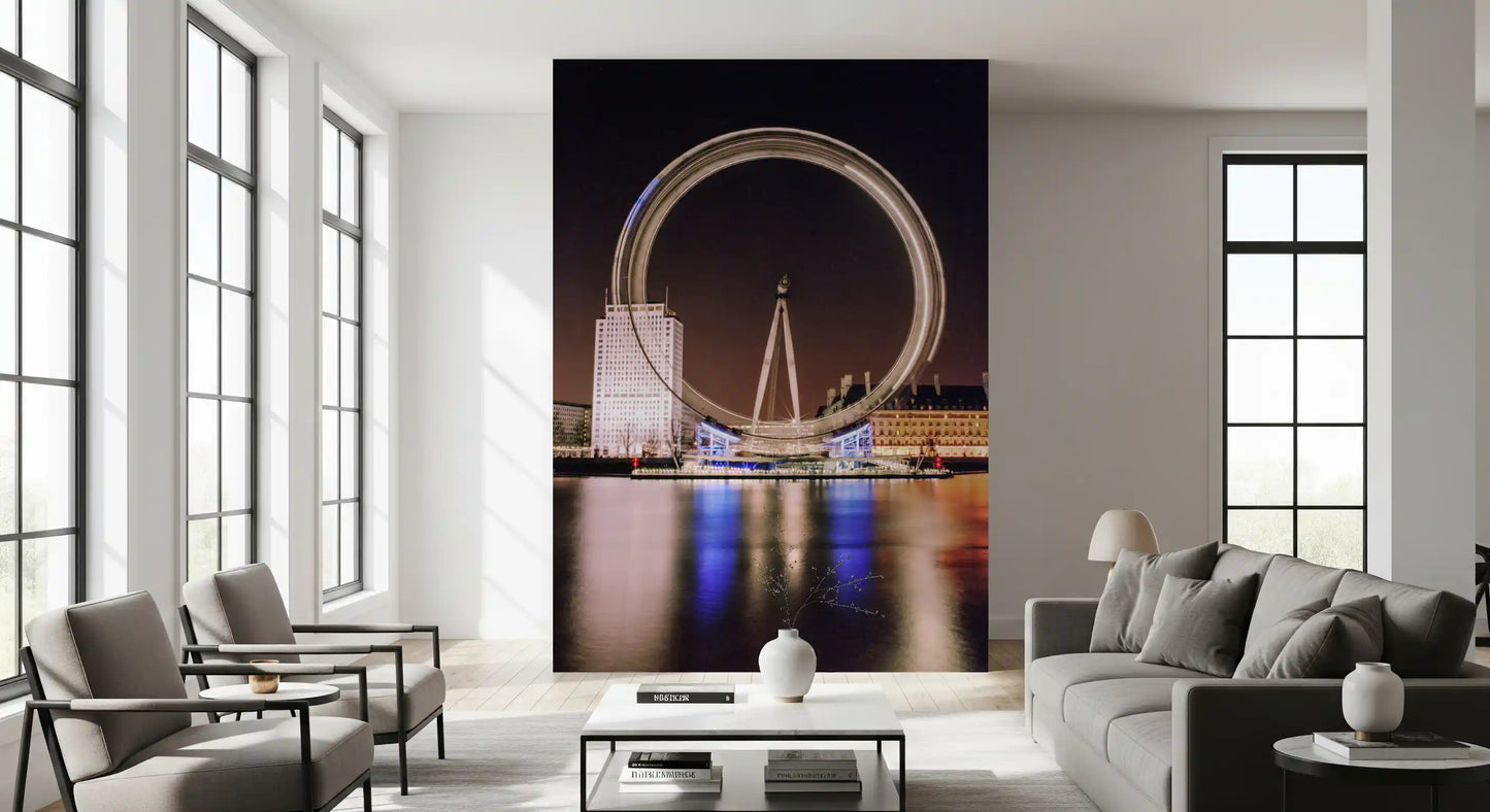 London Eye: Zeitloser Nachtdreh Wandbild