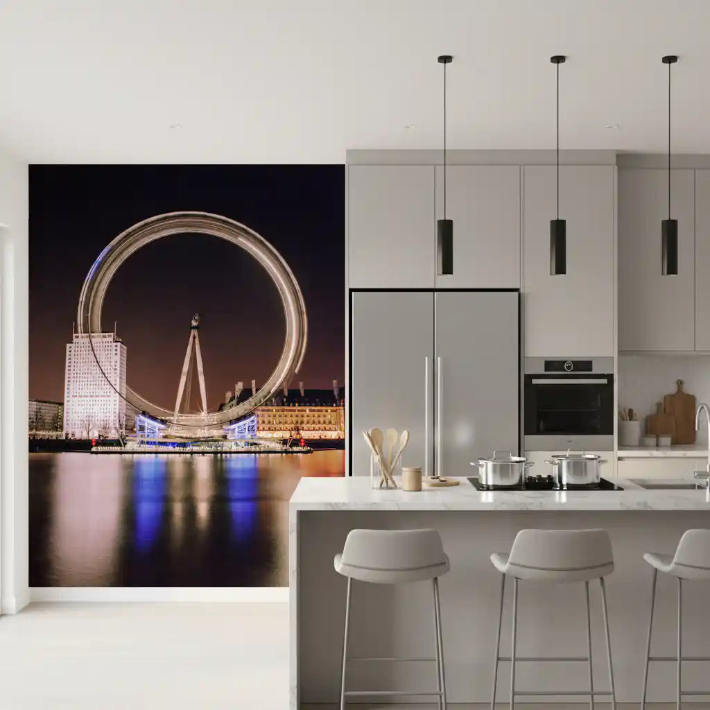 London Eye: Zeitloser Nachtdreh Wandbild