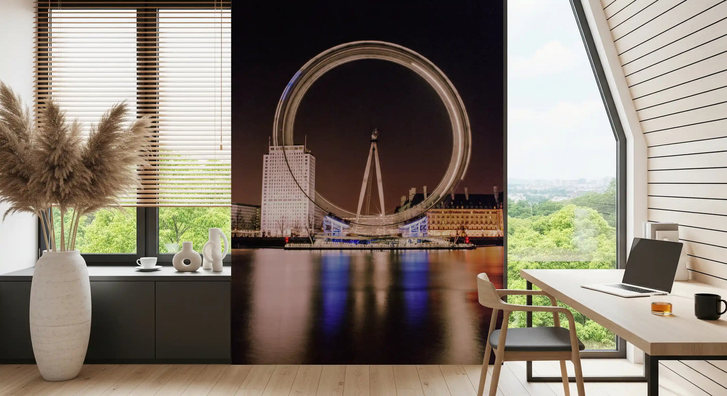 London Eye: Zeitloser Nachtdreh Wandbild
